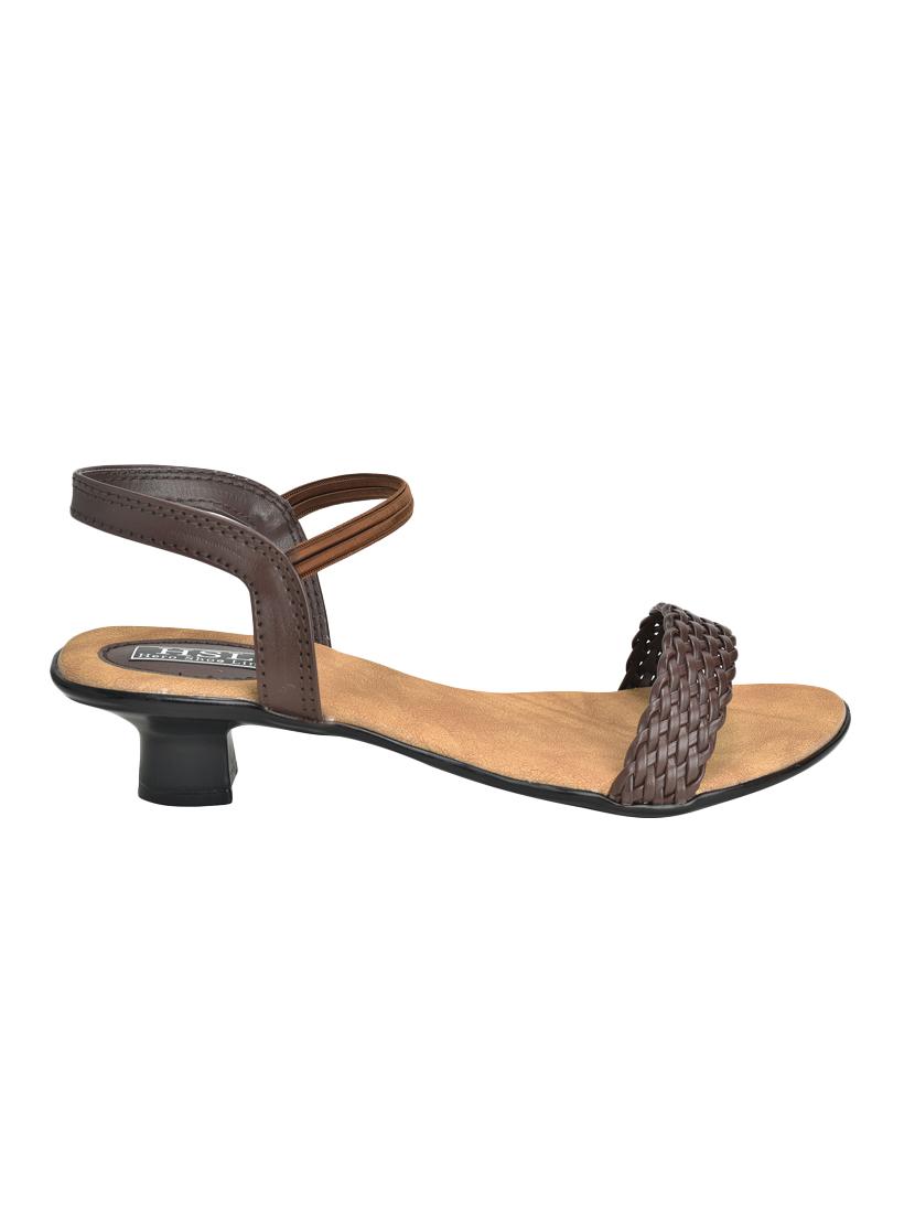 brown faux leather back strap sandals - 14986270 - Zoom Image - 2