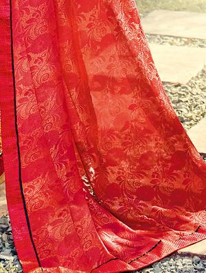 printed half & half saree with blouse - 14986487 - Standard Image - 2