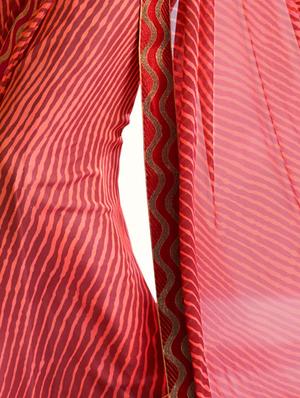 brown georgette printed saree with blouse - 14986576 - Standard Image - 2