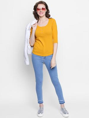 round neck solid top - 14986842 - Standard Image - 4