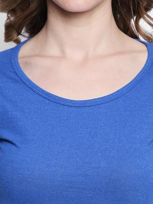 blue solid cotton tee - 14986852 - Standard Image - 5