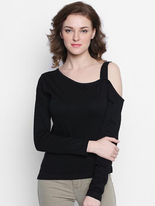 single cold shoulder top - 14986861 - Very Small Image - 1
