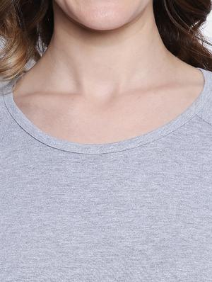grey solid cotton top - 14986864 - Standard Image - 5