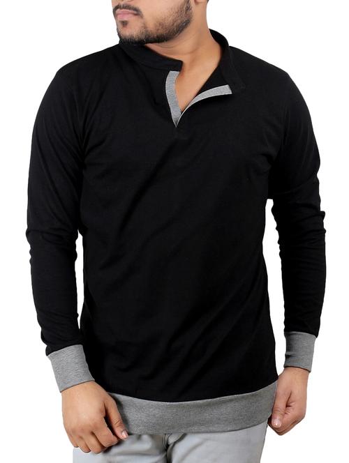 black cotton t-shirt - 14986915 - Standard Image - 1