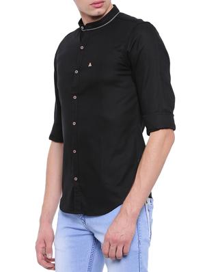 black cotton casual shirt - 14986924 - Standard Image - 2