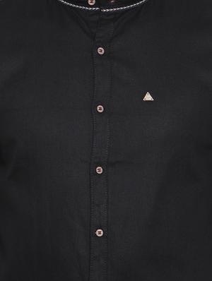 black cotton casual shirt - 14986924 - Standard Image - 4