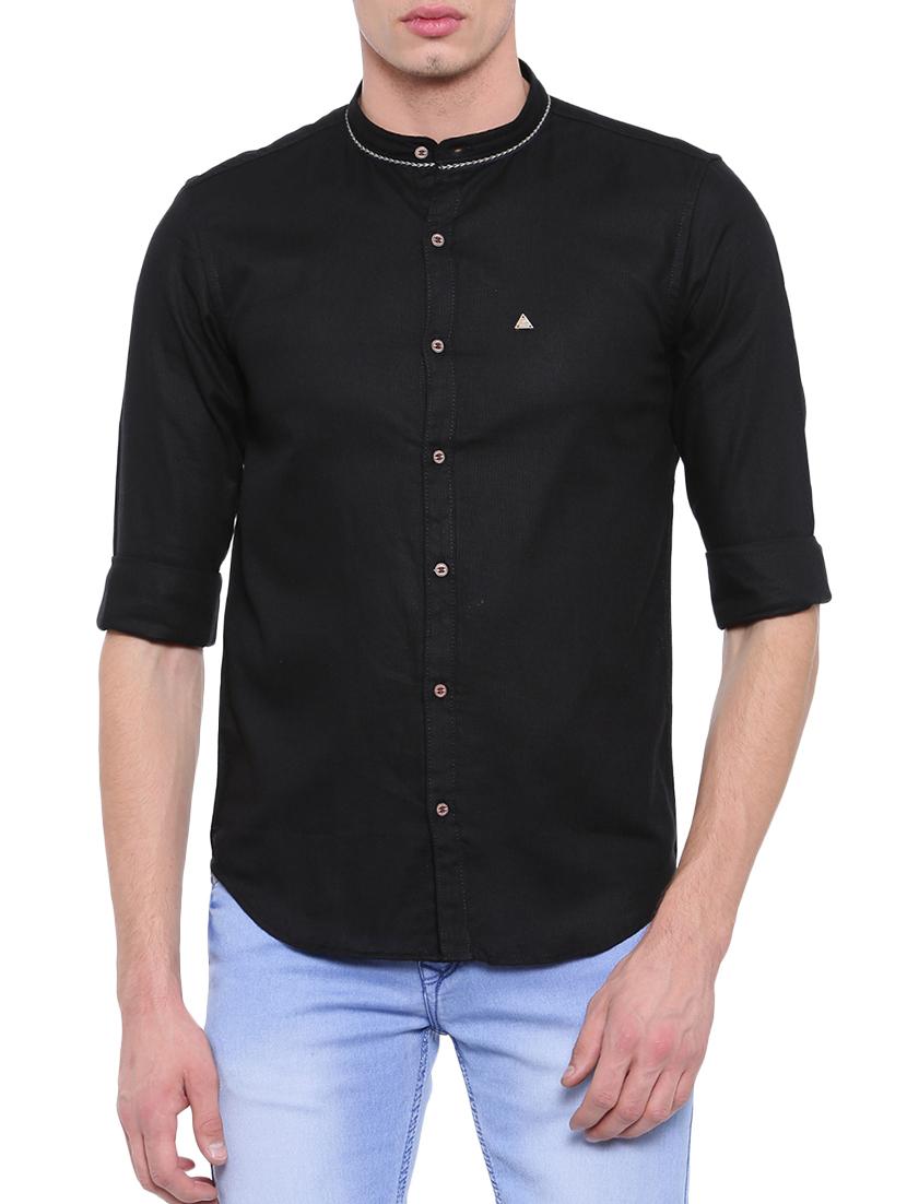 black cotton casual shirt - 14986924 - Zoom Image - 1