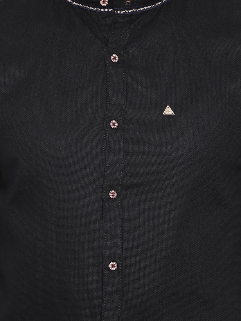 black cotton casual shirt - 14986924 - Zoom Image - 4