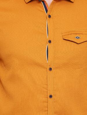 mustard cotton casual shirt - 14986926 - Standard Image - 4