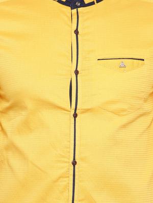 yellow cotton casual shirt - 14986934 - Standard Image - 4