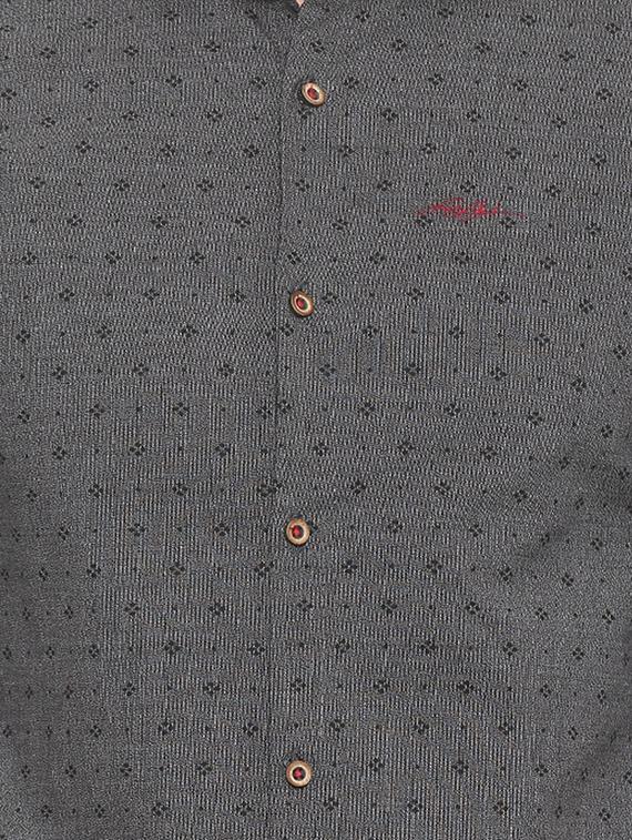 grey cotton casual shirt - 14986963 - Zoom Image - 4