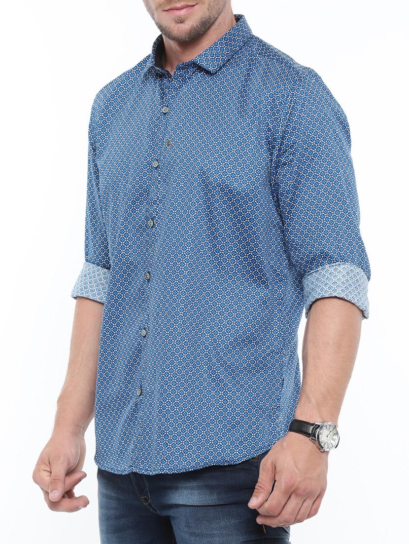 blue cotton casual shirt - 14986995 - Zoom Image - 2