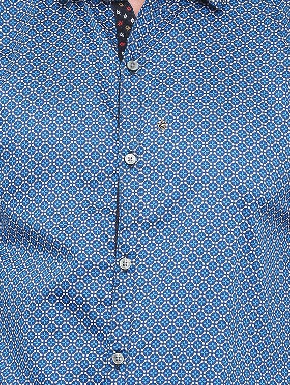 blue cotton casual shirt - 14986995 - Zoom Image - 4