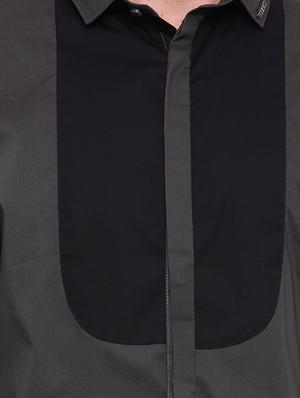 grey cotton casual shirt - 14987007 - Standard Image - 4