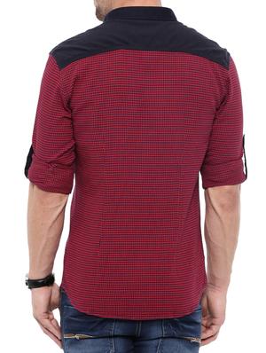 red linen casual shirt - 14987013 - Standard Image - 3