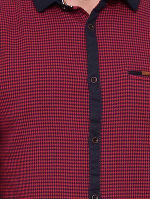 red linen casual shirt - 14987013 - Standard Image - 4