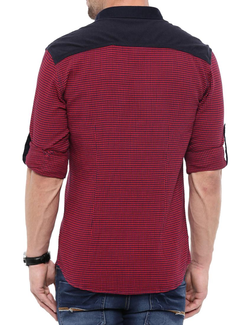 red linen casual shirt - 14987013 - Zoom Image - 3