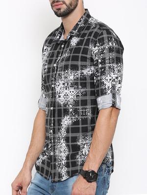 black cotton casual shirt - 14987068 - Standard Image - 2