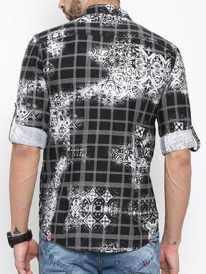 black cotton casual shirt - 14987068 - Standard Image - 3