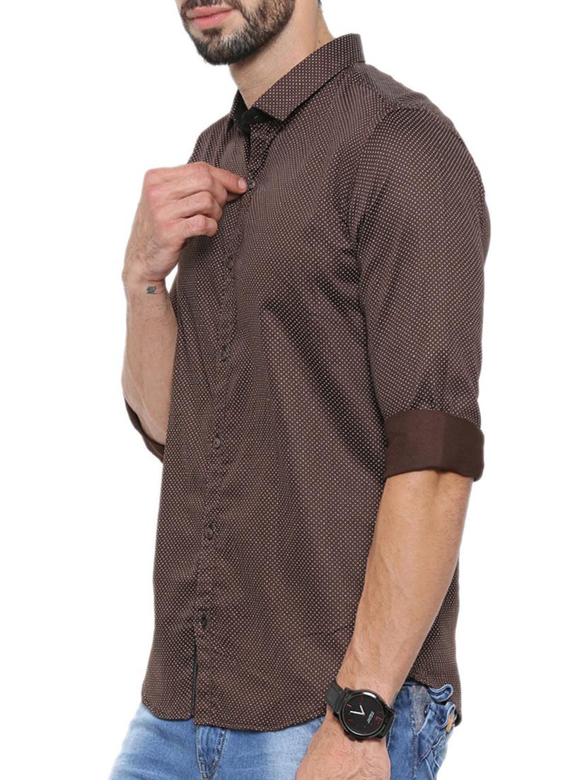 brown cotton casual shirt - 14987072 - Zoom Image - 2