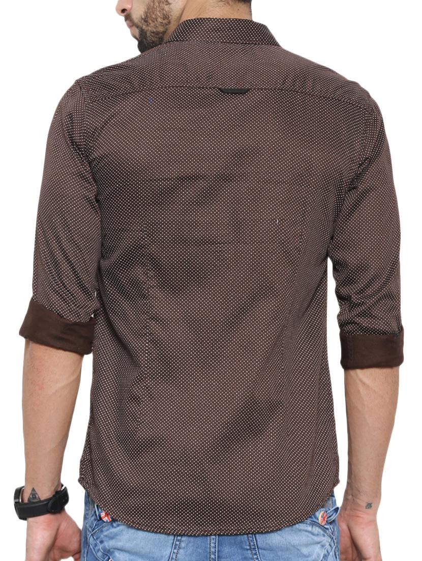 brown cotton casual shirt - 14987072 - Zoom Image - 3