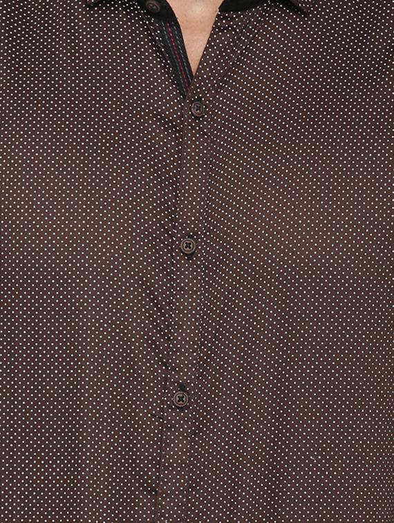 brown cotton casual shirt - 14987072 - Zoom Image - 4