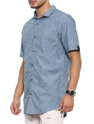blue cotton casual shirt - 14987079 - Standard Image - 2
