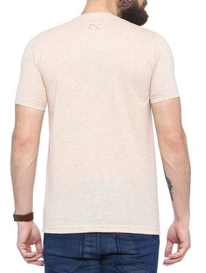 beige cotton t-shirt - 14987092 - Standard Image - 3
