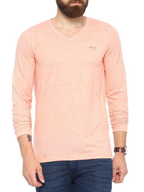peach cotton t-shirt - 14987096 - Standard Image - 1