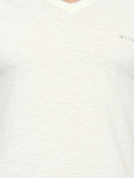 white cotton t-shirt - 14987097 - Zoom Image - 4