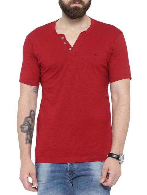 red cotton t-shirt - 14987105 - Standard Image - 1