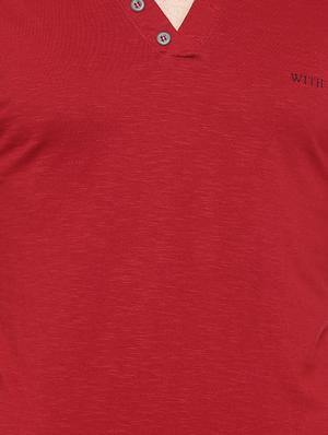 red cotton t-shirt - 14987105 - Standard Image - 4