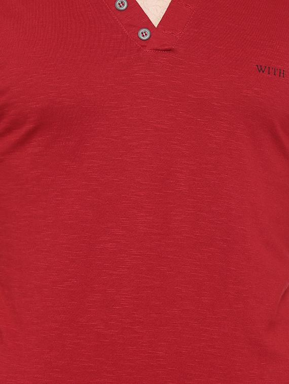 red cotton t-shirt - 14987105 - Zoom Image - 4