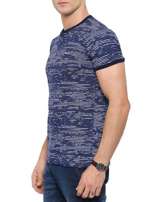 navy blue viscose t-shirt - 14987109 - Standard Image - 2