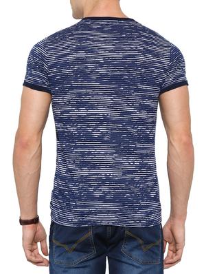 navy blue viscose t-shirt - 14987109 - Standard Image - 3