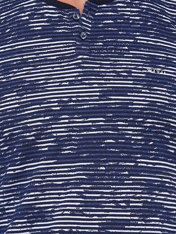 navy blue viscose t-shirt - 14987109 - Zoom Image - 4