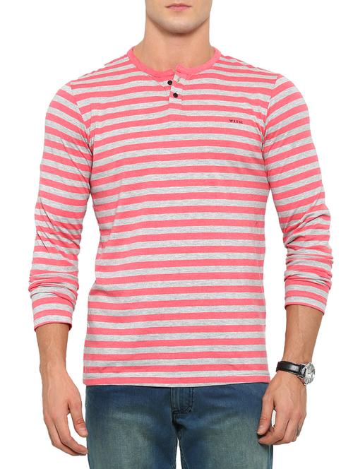 pink viscose all over print tshirt - 14987114 - Standard Image - 1