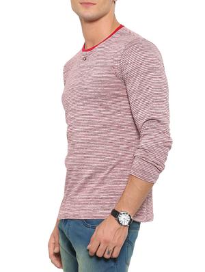 red viscose striped t-shirt - 14987115 - Standard Image - 2