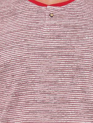 red viscose striped t-shirt - 14987115 - Standard Image - 4