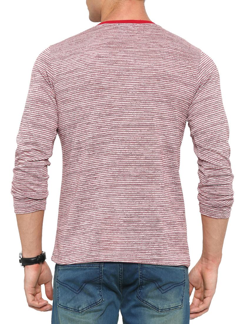 red viscose striped t-shirt - 14987115 - Zoom Image - 3