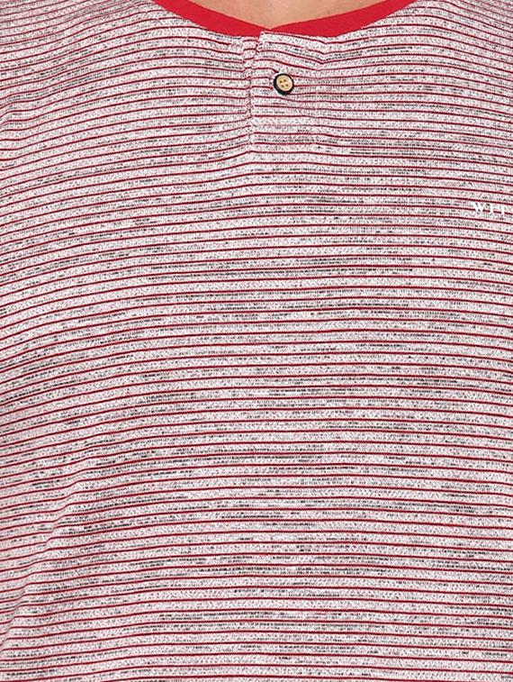 red viscose striped t-shirt - 14987115 - Zoom Image - 4