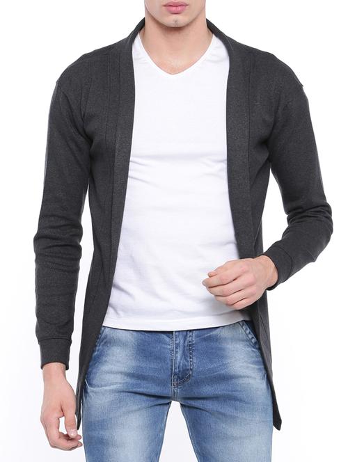 grey cotton shrug - 14987129 - Standard Image - 1