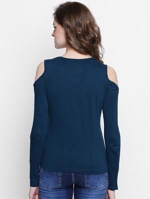 cold shoulder long sleeved top - 14987208 - Standard Image - 3