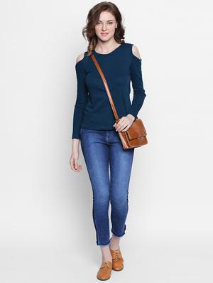 cold shoulder long sleeved top - 14987208 - Standard Image - 4