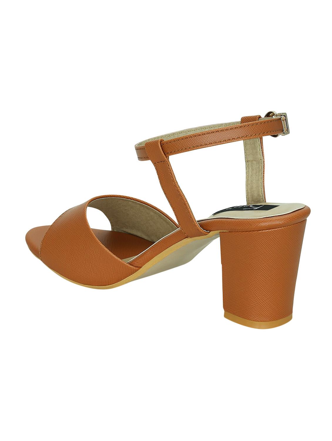tan faux leather ankle strap sandals - 14987389 - Zoom Image - 3