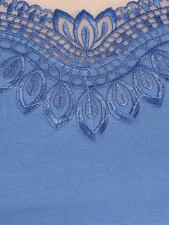 blue solid sleeveless top - 14987447 - Zoom Image - 4