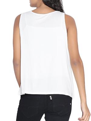 white solid sleeveless top - 14987454 - Standard Image - 2