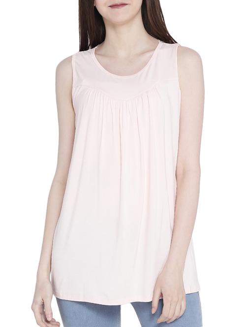 solid pink cotton tunic - 14987461 - Standard Image - 1