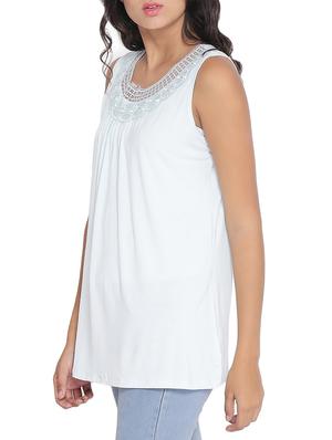 solid white sleeveless top - 14987466 - Standard Image - 3