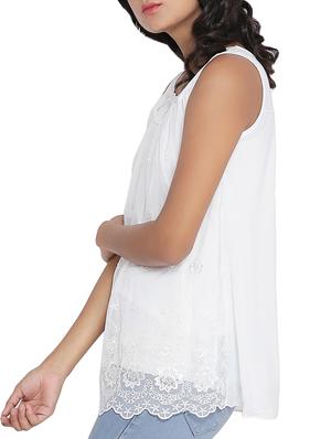 solid white sleeveless top - 14987475 - Standard Image - 2